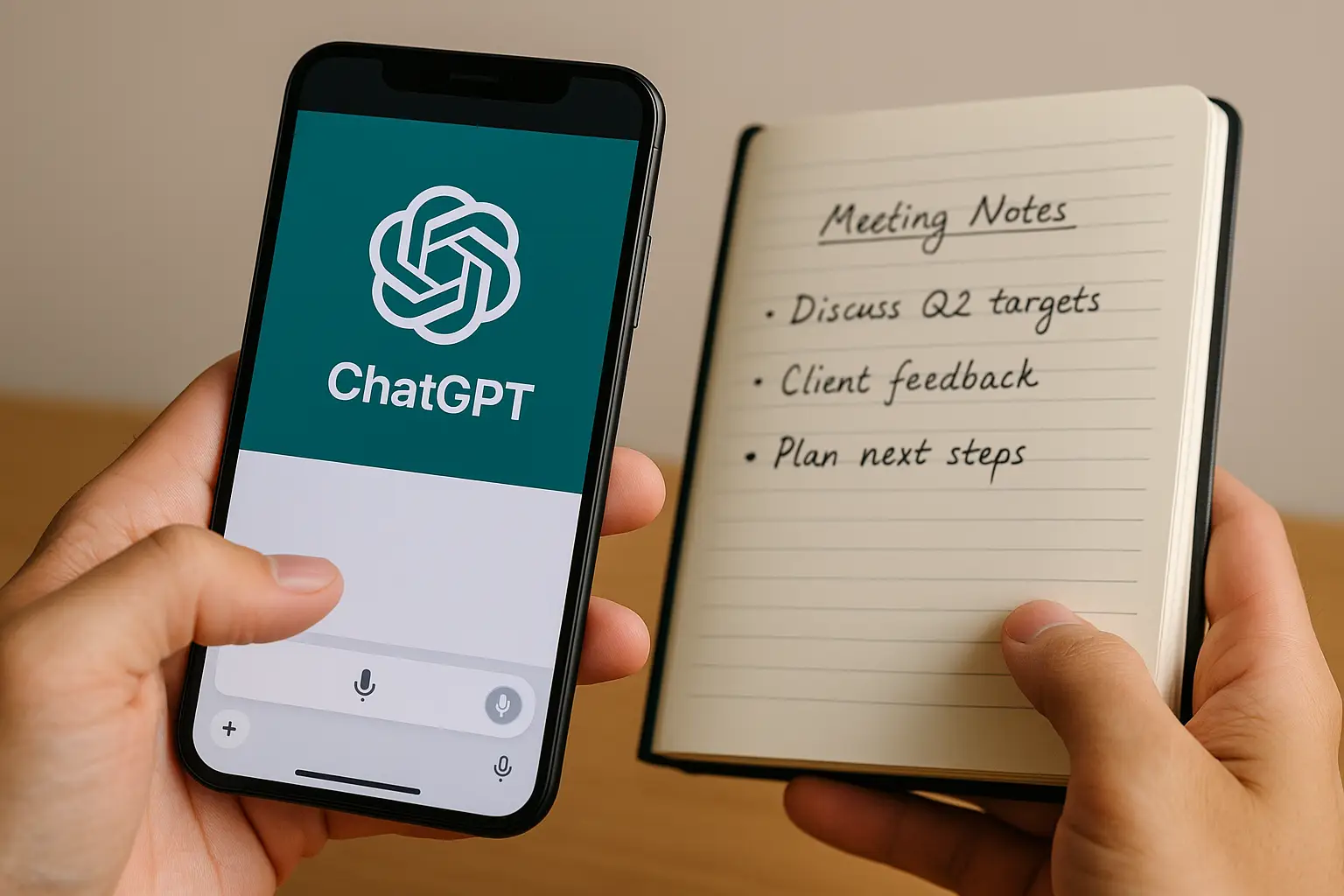 chatgpt handgeschreven notities verwerken in notulen
